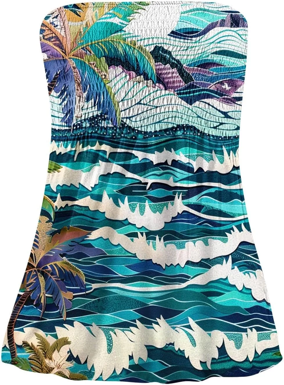 Women's Sleeveless Floral Print Summer Top Casual Loose Fit Spaghetti Strap Blouse for Beach and Daily Wear