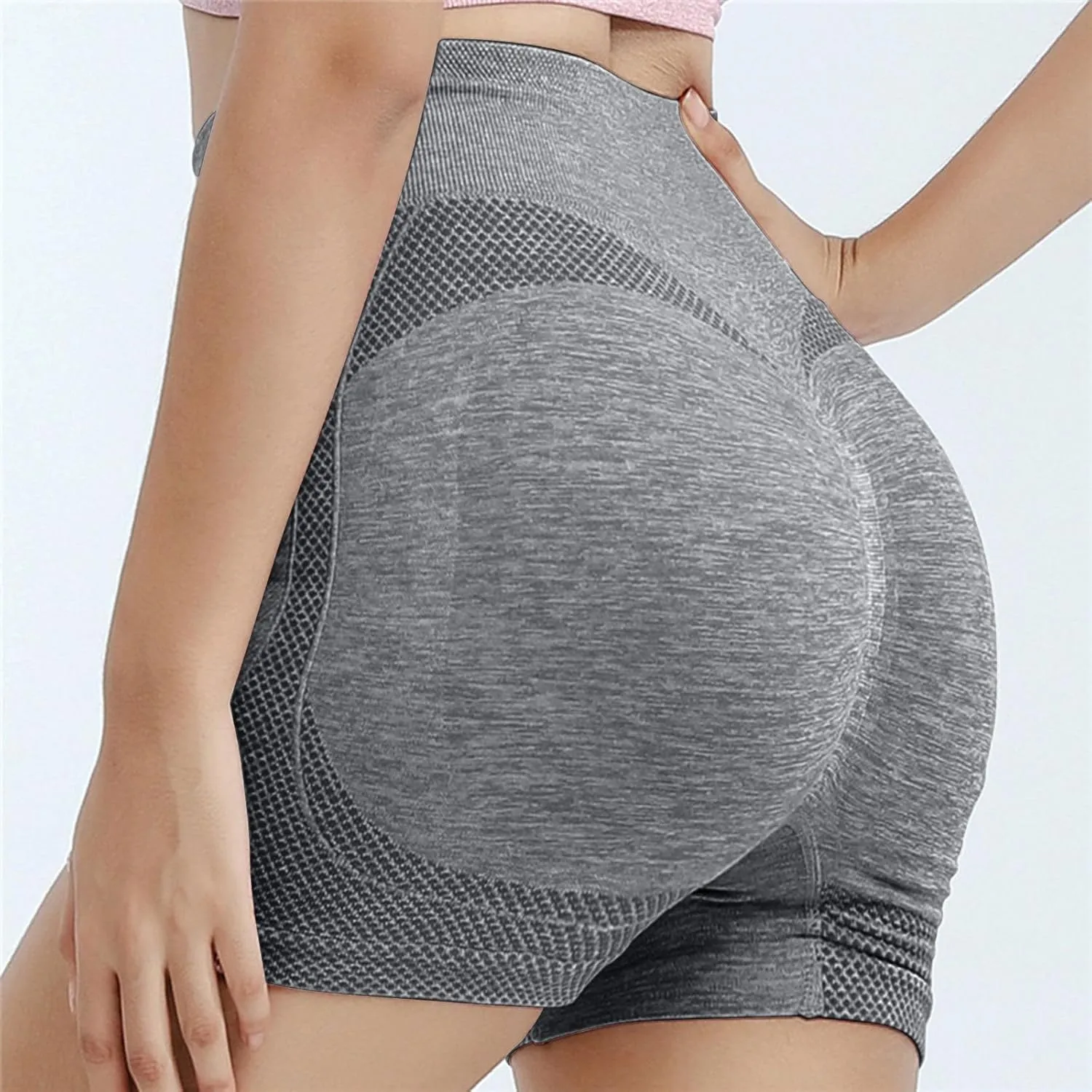 Women's Solid Color Fashionable Seamless Tight Casual Yoga Shorts Yoga Pants Women Short