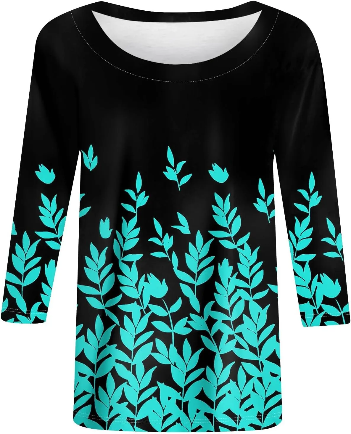 Womens Spring Tops 2024 Daily Basic Round Neck Blouse Vacation Trendy Summer Shirts Casual Loose Comfy T Shirt