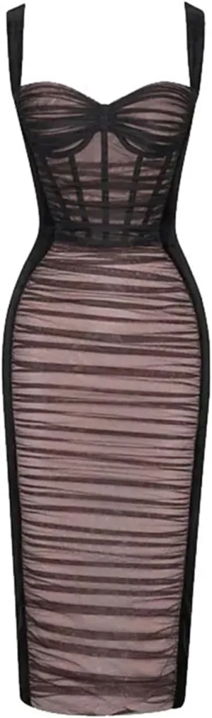 Women's Sweetheart Neck Sleeveless Slim Party Evening Dress Strap Bodycon Club Dress