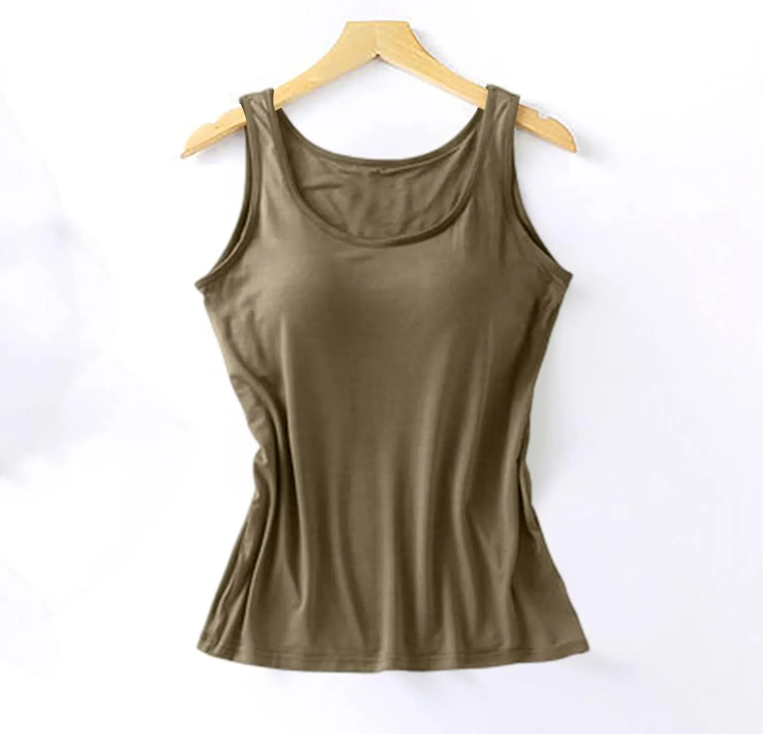 Womens Tank Tops with Built in Bra 2025 Summer Casual Sleeveless Padded Padded Sports Workout Yoga Gym Undershirt