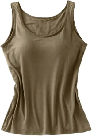 Womens Tank Tops with Built in Bra 2025 Summer Casual Sleeveless Padded Padded Sports Workout Yoga Gym Undershirt