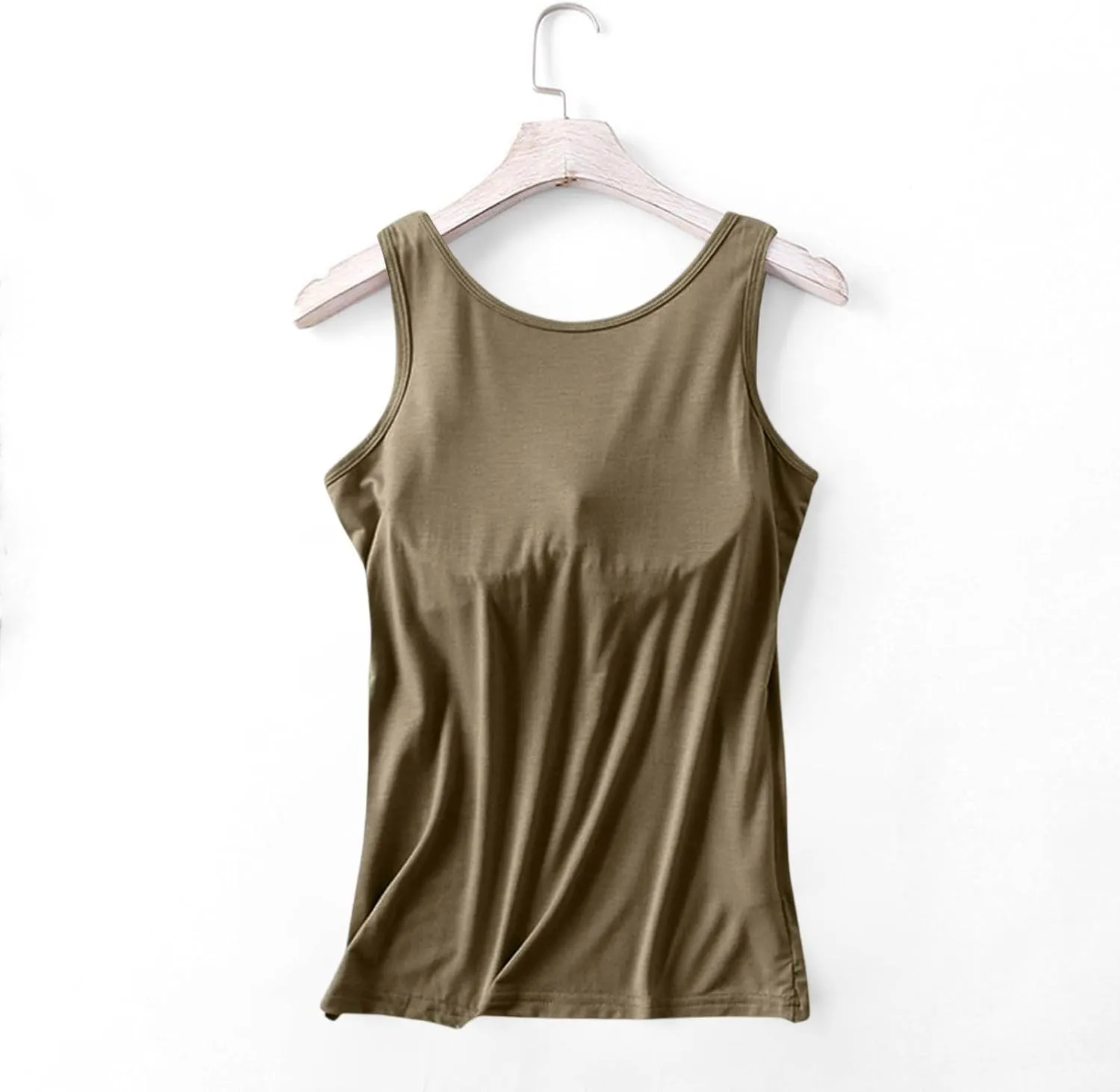 Womens Tank Tops with Built in Bra 2025 Summer Casual Sleeveless Padded Padded Sports Workout Yoga Gym Undershirt