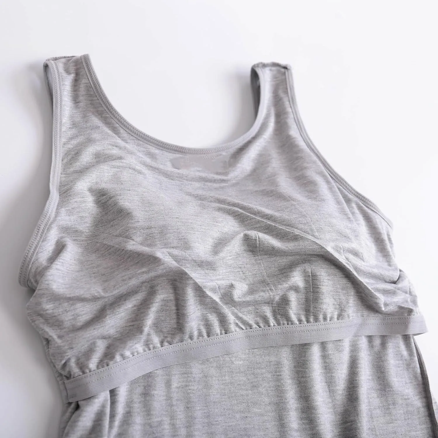 Womens Tank Tops with Built in Bras Soft Sleeveless Tank Tops Solid Scoop Neck Shirts Basic Workout Top Undershirt Tee