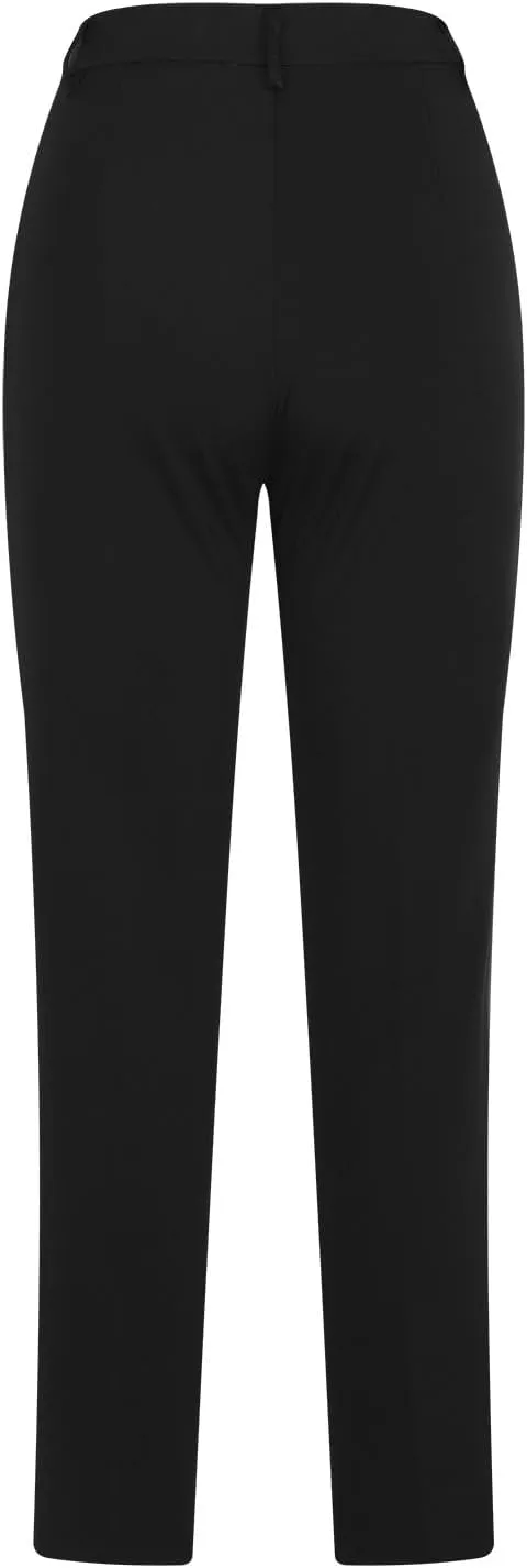 Women's Work Suit Pants Dressy Business Office Casual Slacks Stretchy Straight Leg Slim Fitted Trousers with Pockets