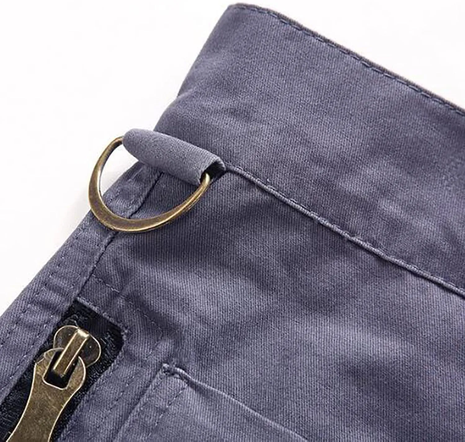 Workout Gym Cargo Shorts for Men Quick Dry 3/4 Tactical Capri Pant Zipper Multi Pockets Below Knee Long Running Short