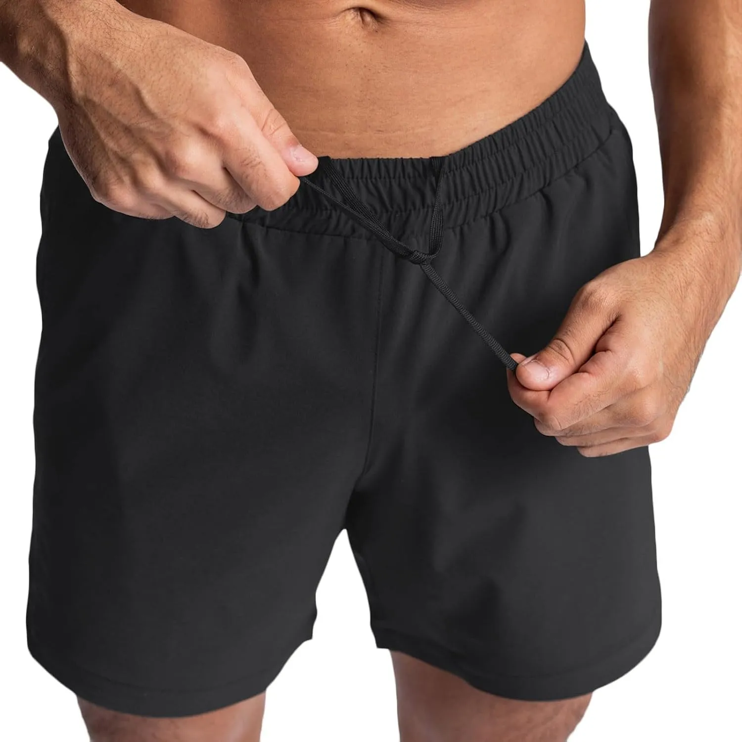 Xiaojmake Mens Bodybuilding Shorts 3 Inch Inseam Drawstring Gym Workout Short Quick Dry Running Athletic Short with Pockets