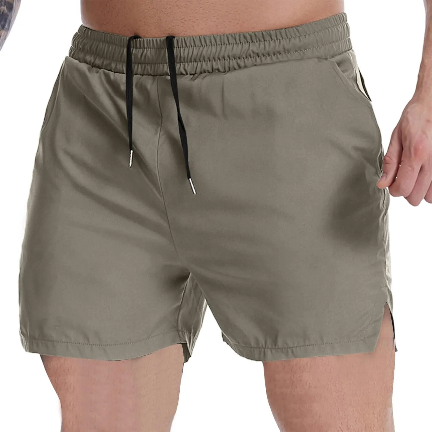 Xiaojmake Mens Bodybuilding Shorts 3 Inch Inseam Drawstring Gym Workout Short Quick Dry Running Athletic Short with Pockets