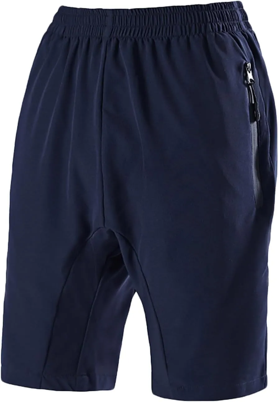 Xiaojmake Men's Running Shorts with Zipper Pocket Lightweight Elastic Waist Athletic 9 Inch Gym Shorts Quick Dry Hiking Short