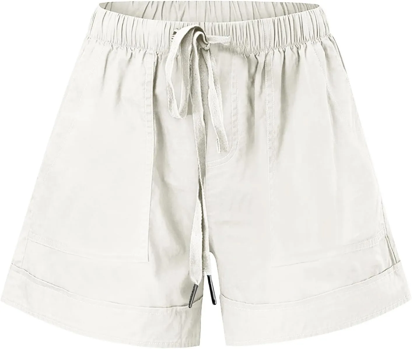 XUNRYAN Shorts for Women High Waisted Casual Cotton Linen Shorts Athletic Workout Running Hiking Gym Short Pants Trousers
