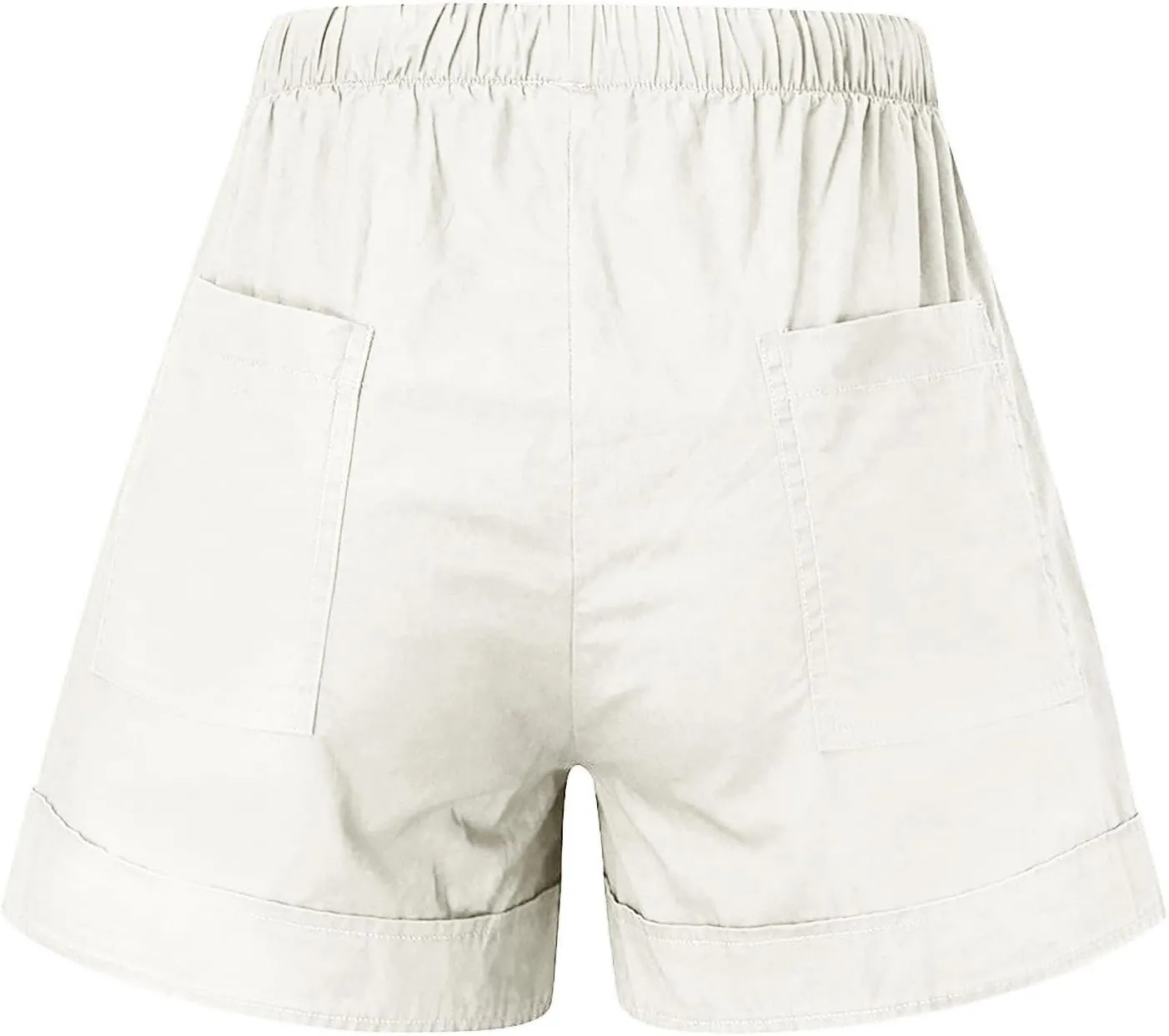 XUNRYAN Shorts for Women High Waisted Casual Cotton Linen Shorts Athletic Workout Running Hiking Gym Short Pants Trousers