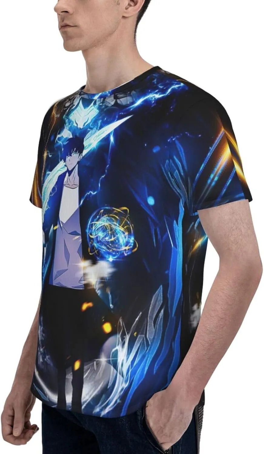Youth & Adult Mens T-Shirt Stylish Short Sleeve Daily Shirt Gym Workout Tops