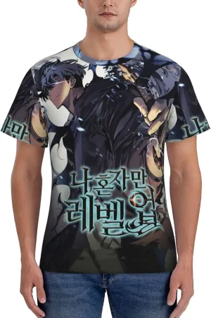 Youth & Adult Mens T-Shirt Stylish Short Sleeve Daily Shirt Gym Workout Tops