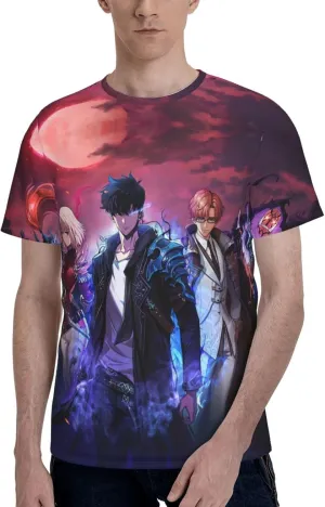 Youth & Adult Mens T-Shirt Stylish Short Sleeve Daily Shirt Gym Workout Tops