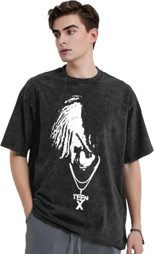 Youth & Adult Vintage T-Shirt Men Oversized Short Sleeve Daily Shirts Tops Tee