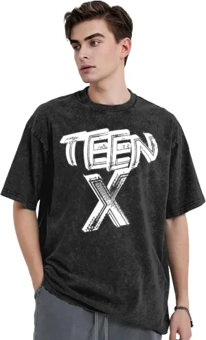 Youth & Adult Vintage T-Shirt Men Oversized Short Sleeve Daily Shirts Tops Tee