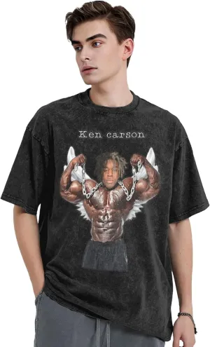 Youth & Adult Vintage T-Shirt Men Oversized Short Sleeve Daily Shirts Tops Tee