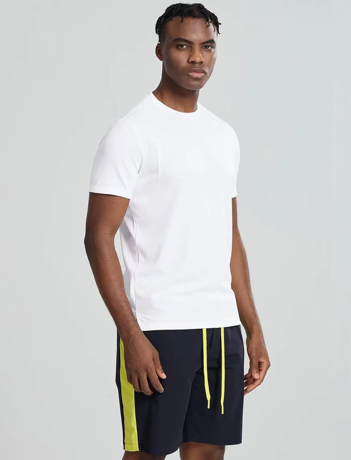 Zengjo Mens Athletic Shirts Quick Dry Short Sleeve Gym Workout Running Moisture Wicking T-Shirts Fitted Crewneck Tees