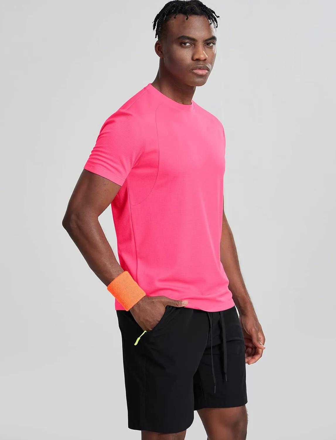 Zengjo Mens Athletic Shirts Quick Dry Short Sleeve Gym Workout Running Moisture Wicking T-Shirts Fitted Crewneck Tees