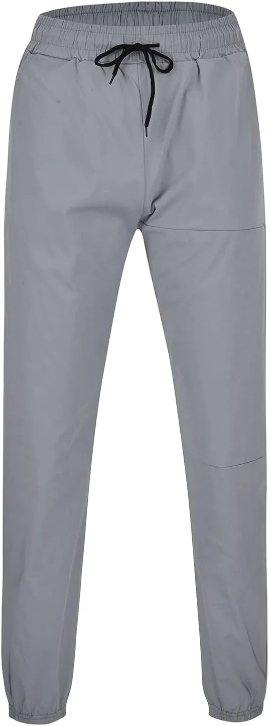 ZYXTIM Mens Fashion Tapered Pants Elastic Waist Slim Fitted Casual Chino Pants Cotton Stretch Workout Straight Leg Pants